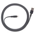Ventev Chargesync Flat USB A to Apple Lightning Cable 6ft, Gray FC6-GRY256526